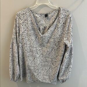 SHEIN Black and White Polka Dot Top